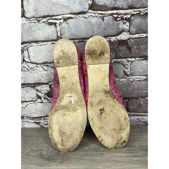 Osvaldo Pericoli Pink Leather Spots VTG Designer Ballet Flats Women 7M US/37.5EU - Picture 6 of 16
